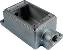 Malleable iron Single-gang shallow device box with cover