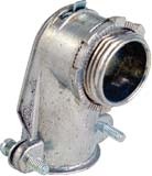 Zinc die-cast 90-degree AC/MC/flex squeeze connector