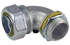 Malleable iron 90-degree liquid-tight connector