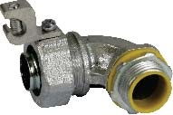 Malleable iron 90-degree insulated long liquid-tight connector