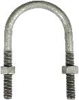 Steel U-bolt conduit clamp